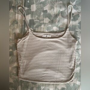 Tan Striped Tank Top